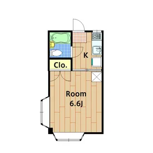 雑色コーポⅥ【101B号室】の間取り