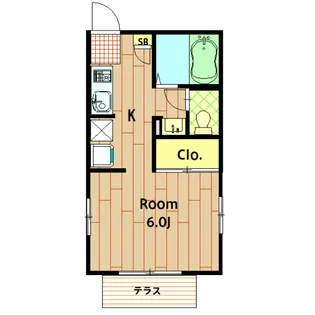 ソレジオ【101B号室】の間取り