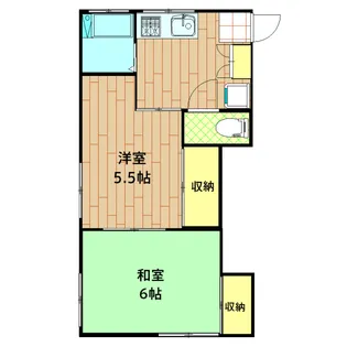 高畑ハイツ【101B号室】の間取り