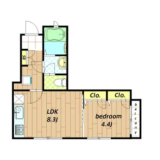 タカマルハイム【102号室】の間取り