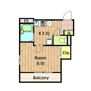 中央メゾン【302K号室】の間取り