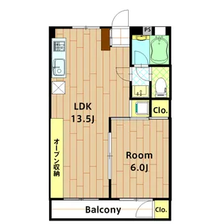 メイゾン茨田【2D号室】の間取り