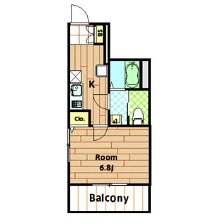 シエラポート蒲田【103号室】の間取り
