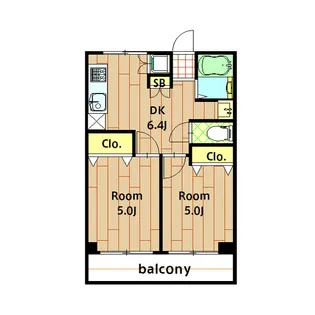 アルソス稗田【202C号室】の間取り