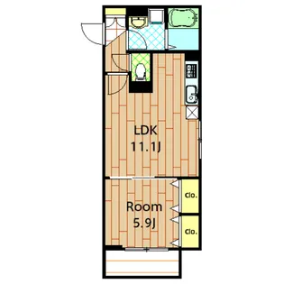 サンパレス【205C号室】の間取り