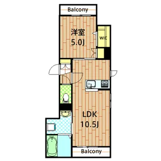 メゾン・ド・シャンテ【103号室】の間取り