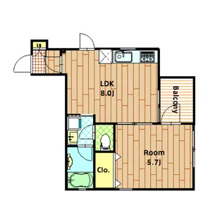 Seed SAVE Petirasu EAST【302B号室】の間取り
