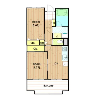 メゾンプロスパー【407号室】の間取り