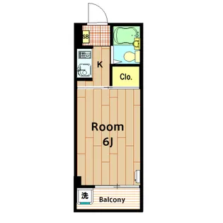 カスクハイム1号・2号【1302号室】の間取り