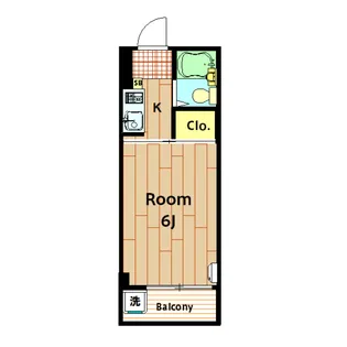 カスクハイム1号・2号【2206B号室】の間取り