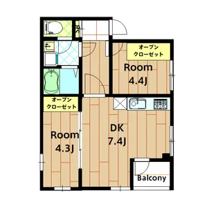 仮称 Seed SAVE Petirasu Ⅲ【201号室】の間取り