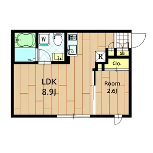 Seed JUST B-base COAST【401号室】の間取り