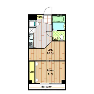 ライオンズマンション下丸子【504号室】の間取り