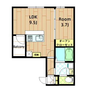 仮称 Seed SAVE Petirasu Ⅳ【202号室】の間取り