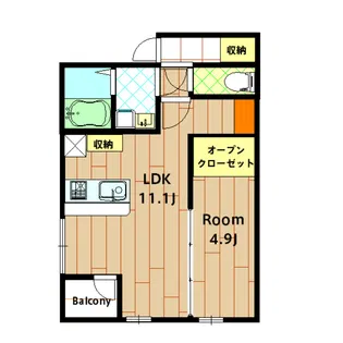 仮称 Seed SAVE Petirasu Ⅳ【301号室】の間取り