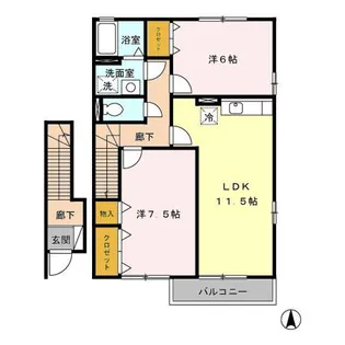クラージュタウンA【2階】の間取り