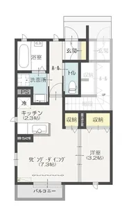 サニーハイツ【1階】の間取り