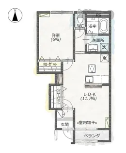 エスポア スカイ【1階】の間取り
