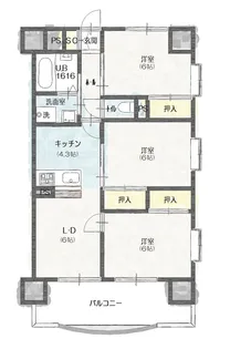 パークヒルズ【501号室】の間取り