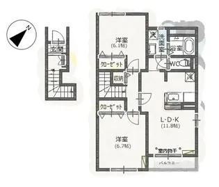 ミーティア【2階】の間取り