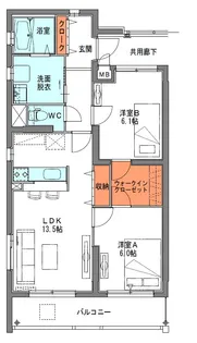グランヴェルジュ【3階】の間取り