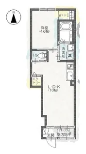 リノア ウエスト【1階】の間取り