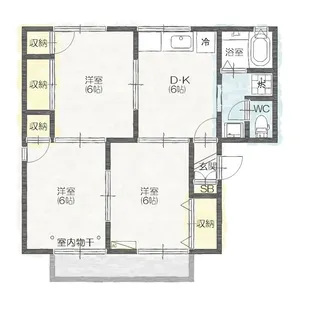 コンフォールF【1階】の間取り