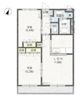 アプリコット【1階】の間取り