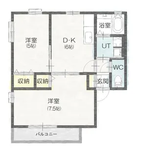 レトア絹香B【2階】の間取り
