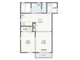 Garden【D号室号室】の間取り