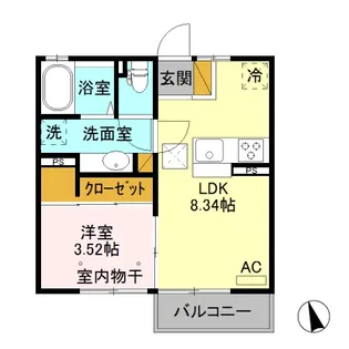 エタルナ倉賀野 Ⅱ【1階】の間取り