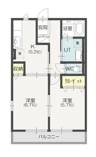 カルボナーラB【1階】の間取り