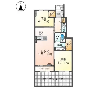 ユニヴァリィ さくら【1階】の間取り