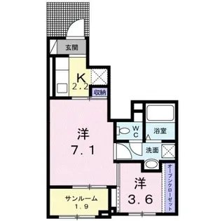 アルエットB【1階】の間取り