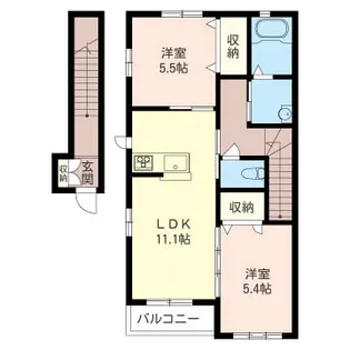 ルミエールB 【2階】の間取り