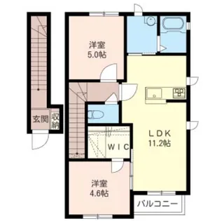 サフェリオスB【2階】の間取り