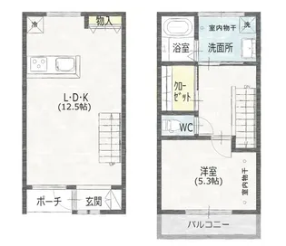 SQUARE PITⅡの間取り
