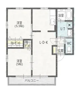 ハイツR&N A棟【2階】の間取り