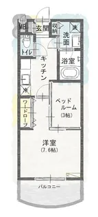 エクセランラウム【206号室】の間取り