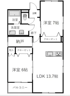 エフォール【3階】の間取り