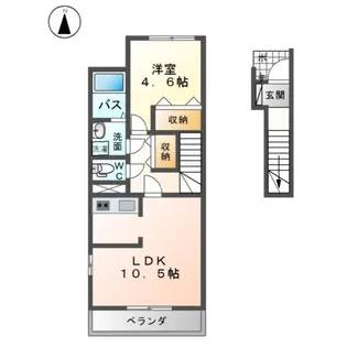 エスポワール B【2階】の間取り