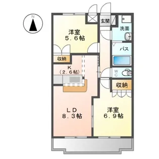 シャンティ【2階】の間取り