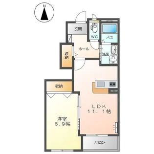 フォレストイズミ【1階】の間取り