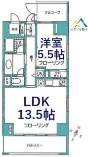 ロジュマン湘南【10階】の間取り