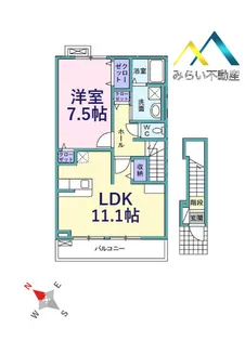 ヒューゲル ハイム【2階】の間取り