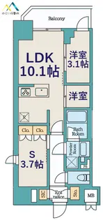 Alivis川崎【3階】の間取り