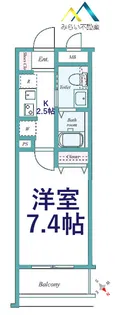 Rising place桜木町二番館【9階】の間取り