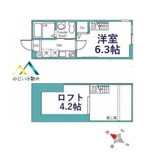 ハーミットクラブハウス上大岡Ⅳ A号棟【1階】の間取り