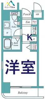 グリフィン横浜・桜木町弐番館【3階】の間取り