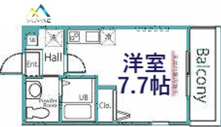 ブリティッシュ・ヒルズR1横浜三ツ沢【2階】の間取り
